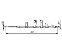 BOSCH 1 987 482 349 Handbrake cable