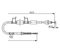 BOSCH 1 987 482 362 Handbrake cable