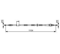 BOSCH 1 987 482 364 Handbrake cable