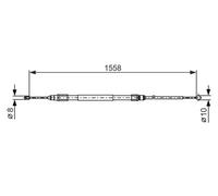 Cable, parking brake for BMW E84 BOSCH 1 987 482 368 NEW