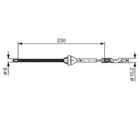 BOSCH 1 987 482 370 Handbrake cable