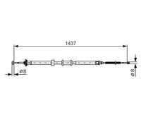 BOSCH 1 987 482 391 Hand brake cable