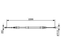 BOSCH 1 987 482 409 Hand brake cable