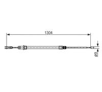 BOSCH 1 987 482 431 Handbrake cable