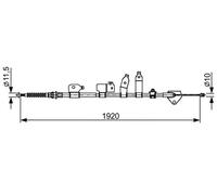 Handbrake cable 1 987 482 438 BOSCH for TOYOTA AURIS COROLLA Saloon AURIS Estate
