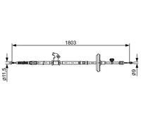 BOSCH 1 987 482 508 Handbrake cable