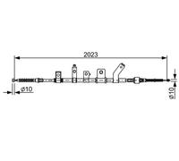BOSCH 1 987 482 515 Hand brake cable