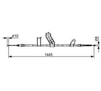 Handbrake cable 1 987 482 523 BOSCH for CHEVROLET SPARK
