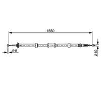 Handbrake cable 1 987 482 527 BOSCH for FIAT PANDA PANDA VAN