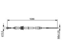 Handbrake cable 1 987 482 547 BOSCH for RENAULT MASTER III Bus MASTER III Van