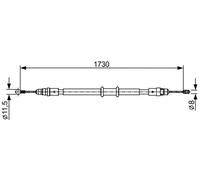 Handbrake cable 1 987 482 549 BOSCH for RENAULT MASTER III Bus MASTER III Van