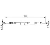 CABLE PULL PARKING BRAKE 1 987 482 550 FOR RENAULT MASTER/III/Platform/Chassis