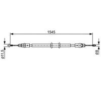 BOSCH 1 987 482 551 Hand brake cable