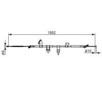 BOSCH 1 987 482 567 Hand brake cable