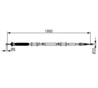 BOSCH 1 987 482 579 Handbrake cable