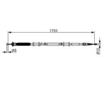 BOSCH 1 987 482 580 Handbrake cable