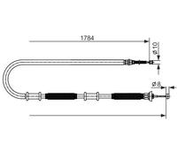 BOSCH 1 987 482 587 Handbrake cable