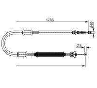 BOSCH 1 987 482 590 Handbrake cable