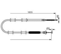 BOSCH 1 987 482 593 Handbrake cable
