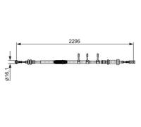 BOSCH Brake Cable 1 987 482 595 2296 PEUGEOT: Boxer Van, CITROËN: Relay II Van, FIAT: Ducato III Van