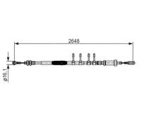 BOSCH 1 987 482 596 Hand brake cable