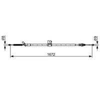 BOSCH 1 987 482 630 Handbrake cable