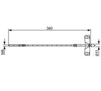 Handbrake cable 1 987 482 651 BOSCH for TOYOTA AURIS