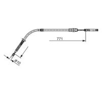 Bosch Handbrake Cable 1 987 482 658 for MINI Convertible 1.5L 3cyl