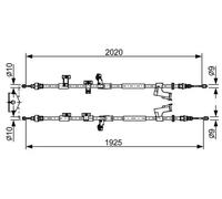 BOSCH 1 987 482 709 Handbrake cable