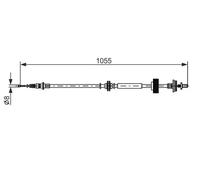 Handbrake cable 1 987 482 791 BOSCH for MERCEDES-BENZ S-CLASS S-CLASS Coupe