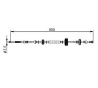 BOSCH 1 987 482 793 Hand brake cable