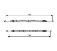 BOSCH 1 987 482 800 Handbrake cable