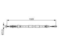 BOSCH 1 987 482 874 Handbrake cable