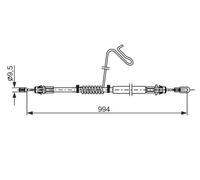Handbrake cable 1 987 482 882 BOSCH for FORD TRANSIT Van TRANSIT Bus