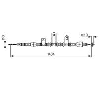Handbrake cable 1 987 482 920 BOSCH for KIA PICANTO I