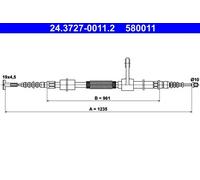 ATE 24.3727-0011.2 Handbrake cable
