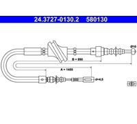 ATE 24.3727-0130.2 Handbrake cable