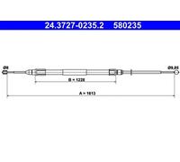 Handbrake cable 24.3727-0235.2 ATE for BMW X3