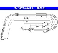 ATE 24.3727-0241.2 Handbrake cable