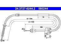 Handbrake cable 24.3727-0244.2 ATE for MINI MINI MINI Convertible
