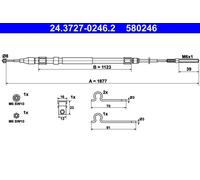 Fits ATE 24.3727-0246.2 Cable, parking brake UK Stock