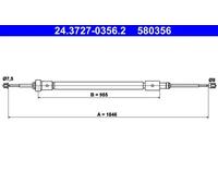 ATE 24.3727-0356.2 Hand brake cable