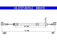 ATE 24.3727-0419.2 Handbrake cable