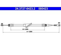 ATE 24.3727-0423.2 Handbrake cable