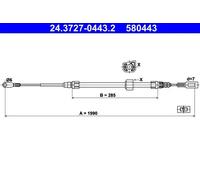 ATE 24.3727-0443.2 Handbrake cable