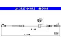 Handbrake cable 24.3727-0445.2 ATE for MERCEDES-BENZ SPRINTER 2-t Bus
