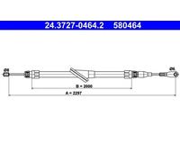 ATE 24.3727-0464.2 Hand brake cable