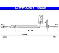Handbrake Cable For Mercedes SL 89-01 1294200885