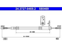 ATE 24.3727-0469.2 Handbrake cable