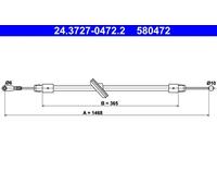 Parking brake cables ATE 24.3727-0472.2 for MERCEDES-BENZ